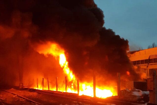 В строительной компании Полтавы случился крупный пожар