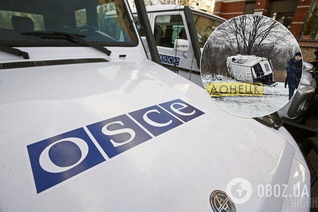 Авто перевернулось: ОБСЕ попала в жуткую аварию на Донбассе. Фото