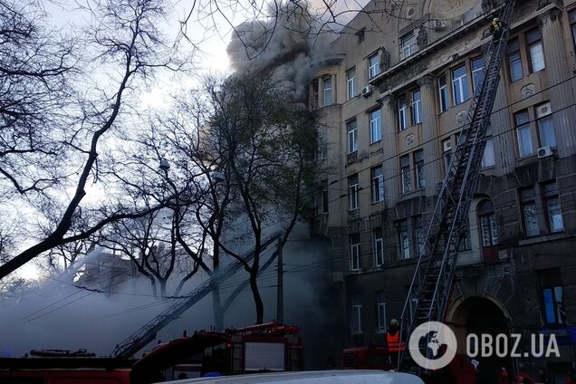 Пожежа в одеському коледжі