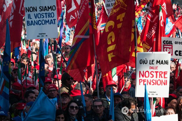 Тысячи итальянцев вышли на антиправительственные протесты в Риме: фото и видео