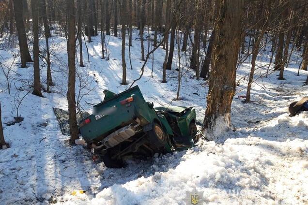 Злетіли зі слизької дороги: під Києвом трапилася смертельна ДТП