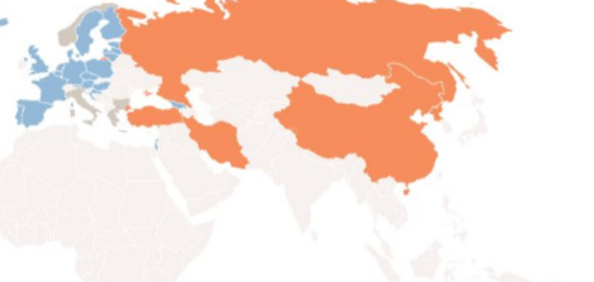 Карта с российским Крымом