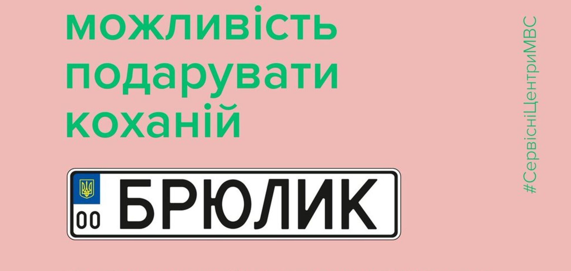 'Подаруй коханій брюлик': в МВС розповіли, як українцям отримати оригінальні номери для авто