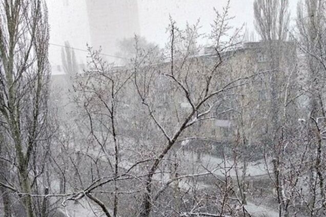 Захоплений Донецьк засипало снігом: вражаючі фото