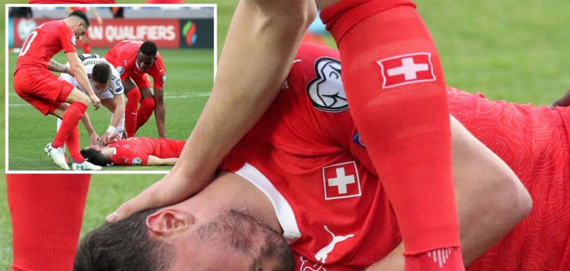 Звалився на газон: у матчі відбору на Євро-2020 трапився жахливий інцидент - відеофакт