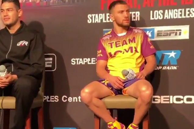 Ломаченко вiдсмалив на прес-конференції після перемоги над Кроллой