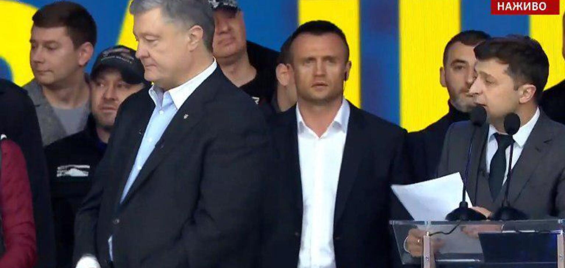 Дебати на 'Олімпійському': Зеленський поставив Порошенку гострі запитання