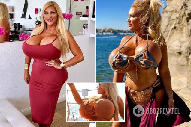 Фитнес-модель с 34-м размером груди показала себя на тренировке