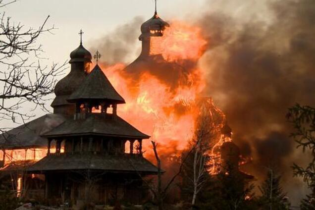 Кара небесная! Под Москвой на Пасху сгорела церковь РПЦ
