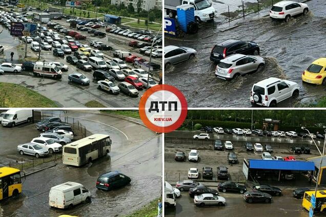 Мощный ливень затопил часть Киева: опубликованы фото и видео