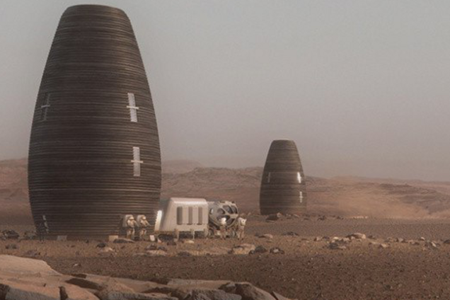  На 3D-принтере напечатали дом для жизни на Марсе и Луне: впечатляющие кадры