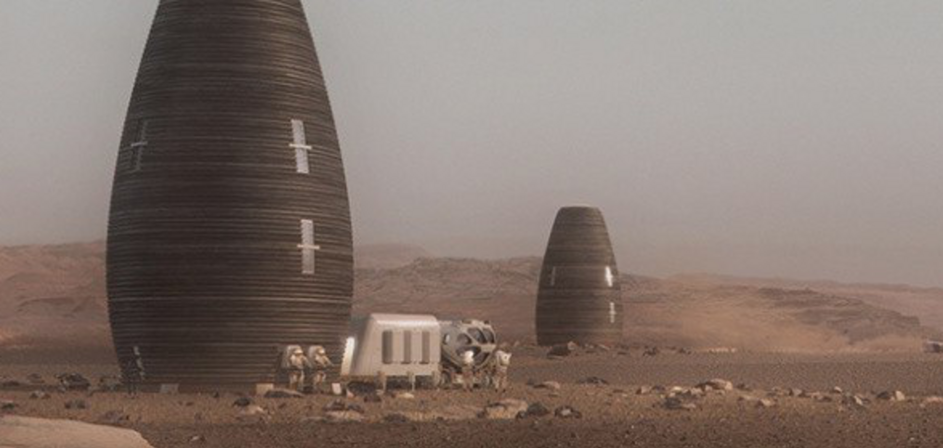 На 3D-принтері надрукували будинок для життя на Марсі та Місяці: вражаючі кадри
