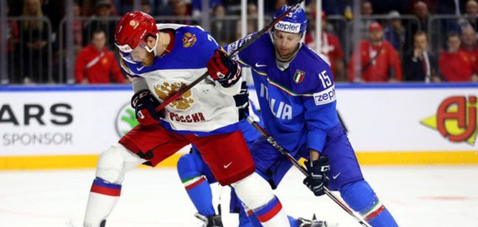 Росія знищила Італію на чемпіонаті світу з хокею