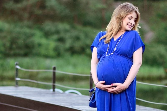 Елена Кравец во время беременности