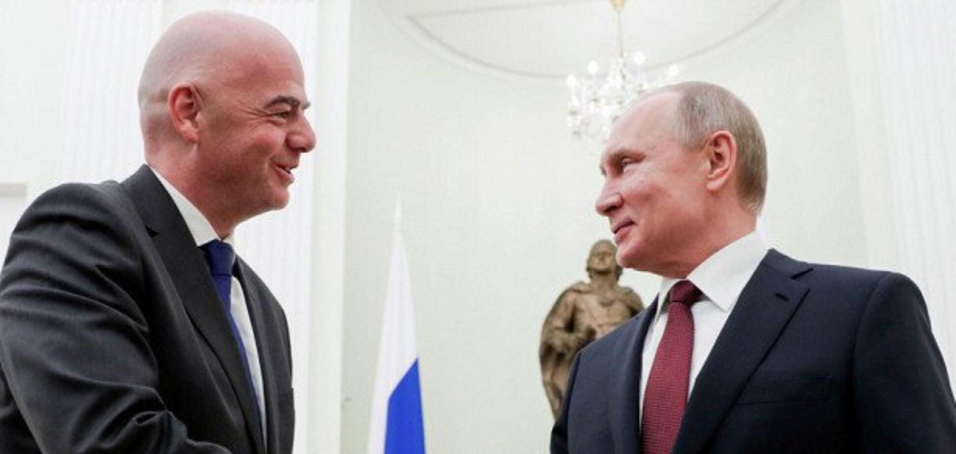 'Слава Україні': глава ФІФА 'помилився', дякуючи Путіну