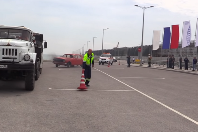 'ДТП и угроза взрыва': оккупанты показали видео с Крымского моста
