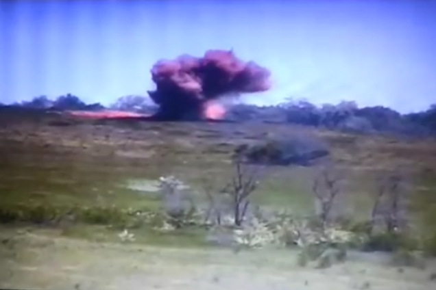 Взрыв позиции террористов