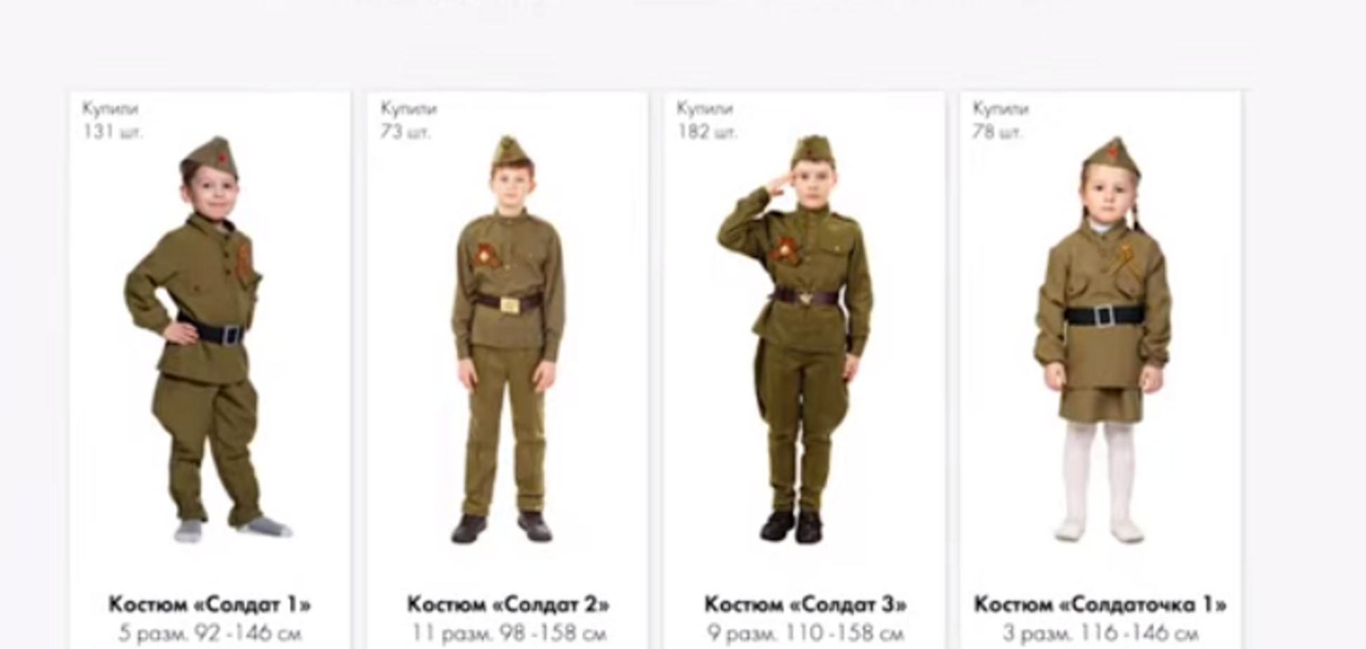 Військові костюми для дітей