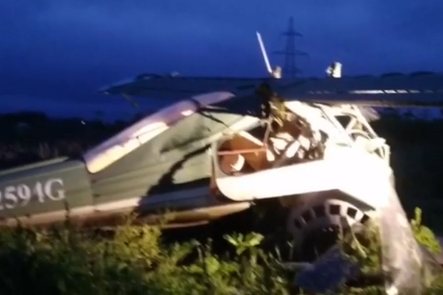 В Подмосковье рухнул самолет: видео авиакатастрофы