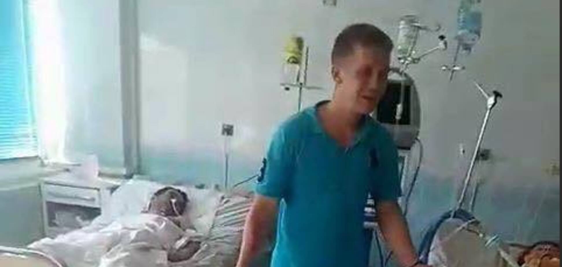 В больнице Киева мужчина напал на медиков с ножом: фото