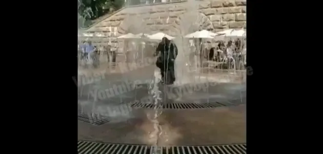 "Вода святая?" Видео со священником в фонтане в центре Киева повеселило сеть