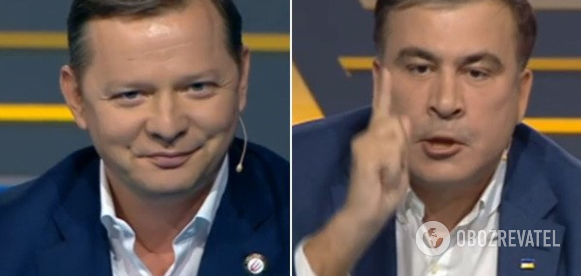 Саакашвили и Ляшко сцепились в прямом эфире: видео перепалки