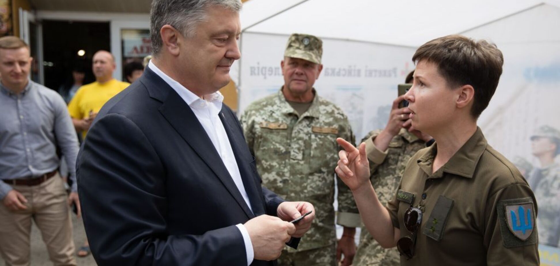 Встреча Порошенко с ветеранами АТО в Мукачево