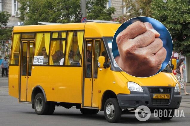 Кров із рота й носа: в Дніпрі побилися водій маршрутки і пасажир