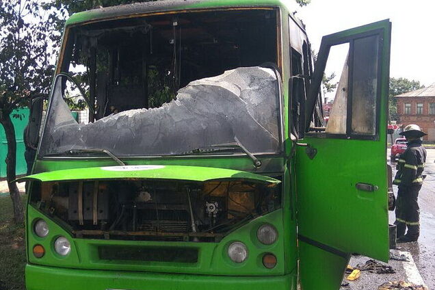 Пожежа в маршрутці Харкова