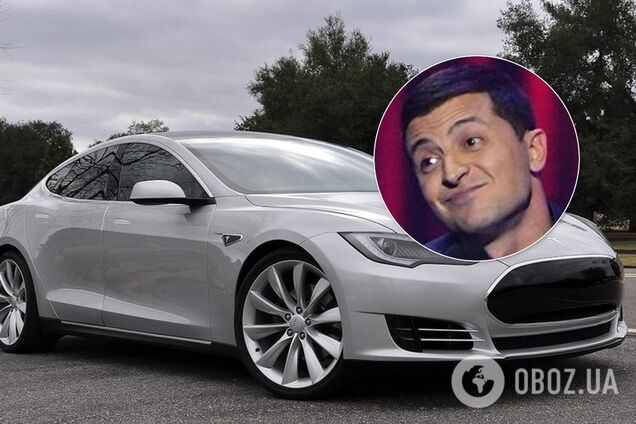 Зеленський звернувся до українців за кермом нової Tesla. Відео
