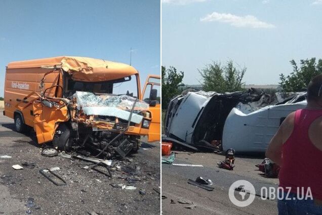 На Миколаївщині зіткнулися два автобуси: багато постраждалих та загибла. Фото
