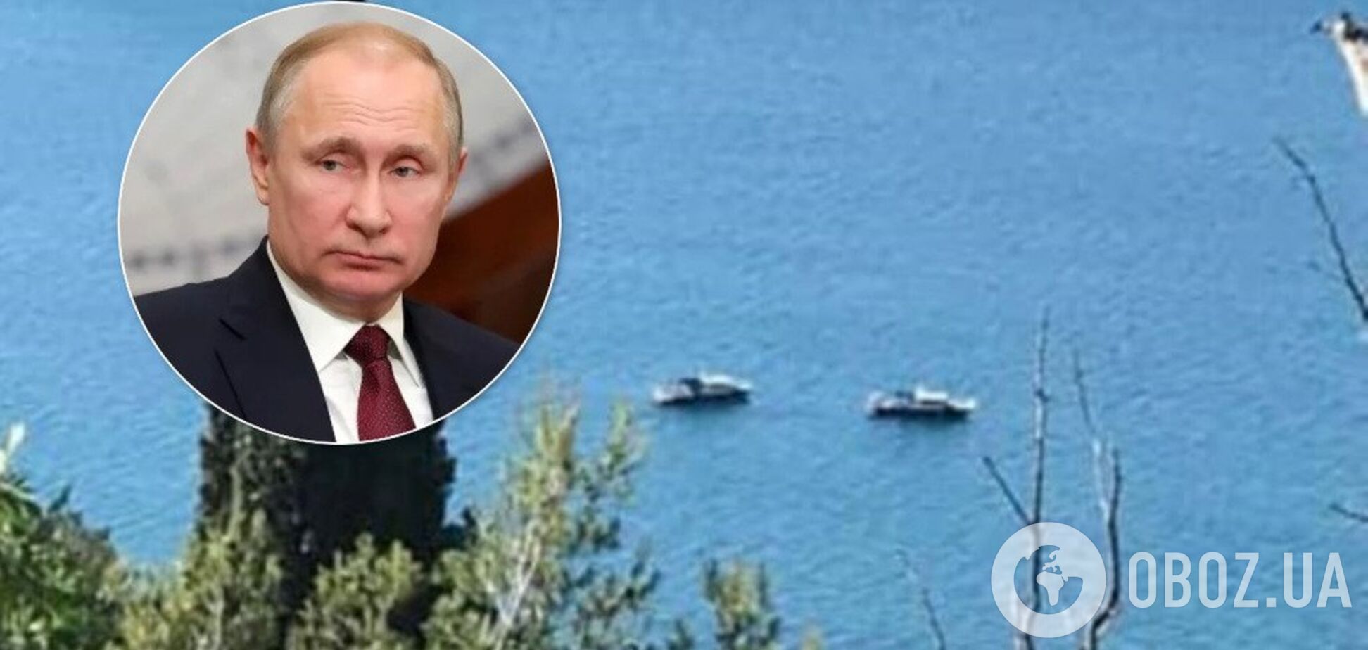 'Приехали к царю': возле 'дачи Путина' в Крыму засветились российские военные корабли
