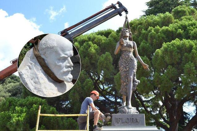 Да здравствует СССР? В Крыму статую богини заменили громадным Лениным