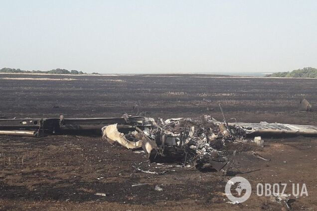 Крушение самолета на Харьковщине: опубликованы первые фото с места ЧП