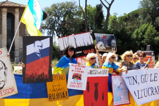 Диаспора с позором встретила Путина в Риме