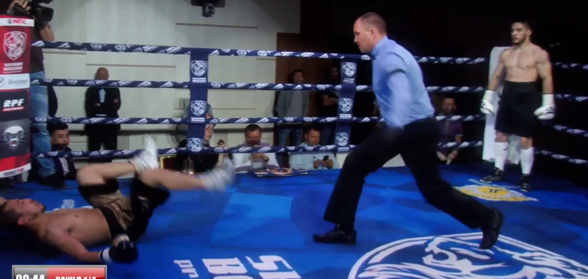 Российский боксер отправил соперника кувырком в нокаут