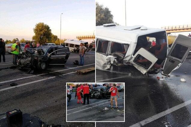 Под Киевом произошло страшное ДТП: есть жертвы, 13 пострадавших. Фото и видео 18+