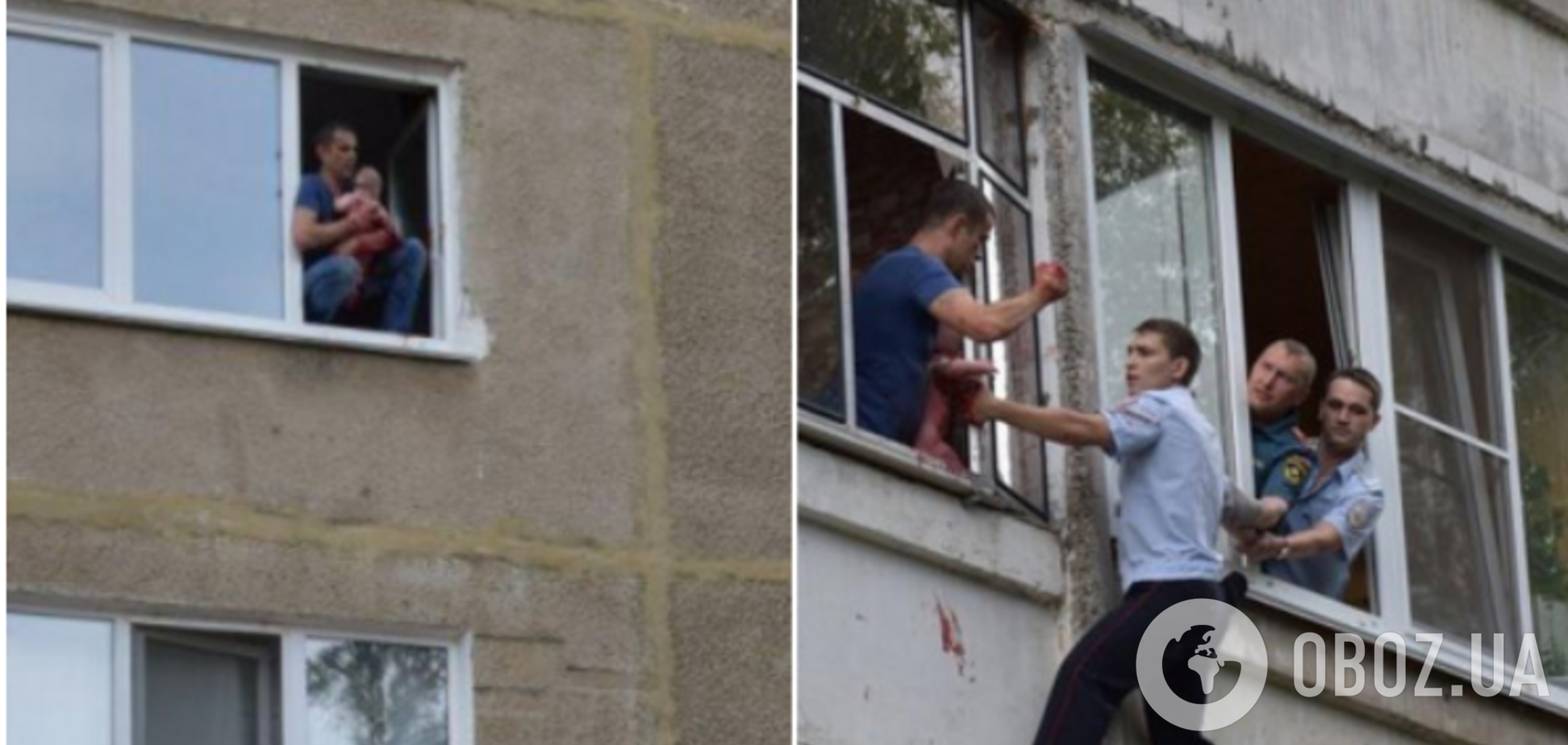 В России пьяный отец хотел выкинуть ребенка из окна