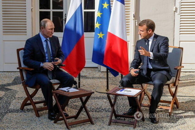 Встреча Путина и Макрона
