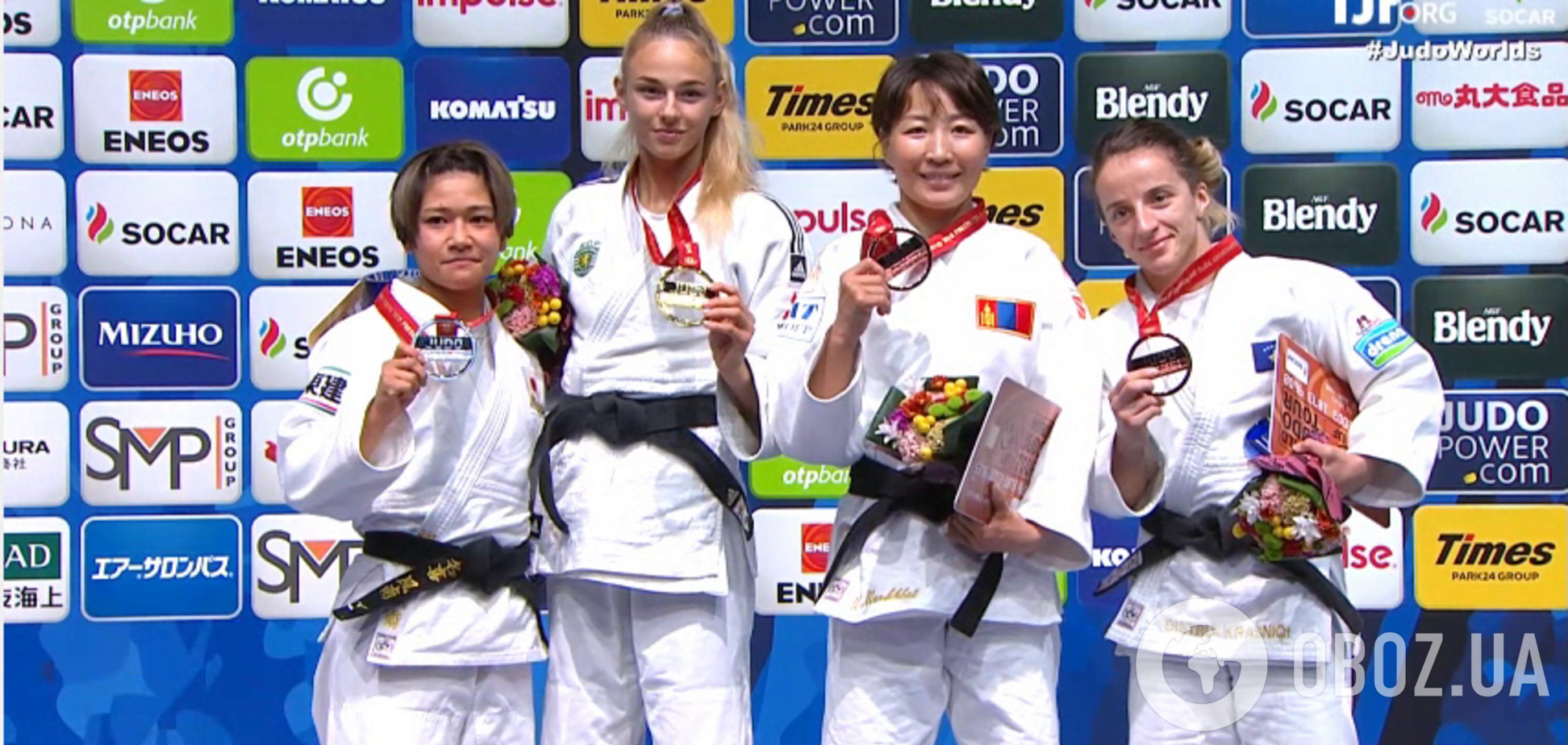 Гімн України! З'явилося відео нагородження Білодід на чемпіонаті світу з дзюдо