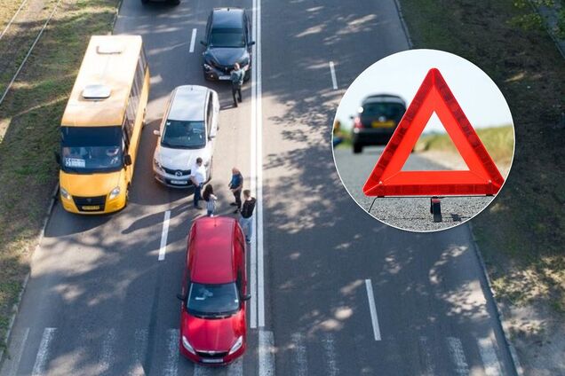 В Днепре произошло тройное ДТП: на месте аварии образовалась пробка