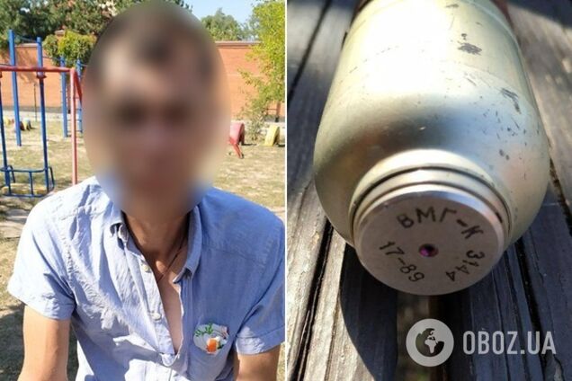 У Дніпрі засікли чоловіка з гранатою на дитячому майданчику