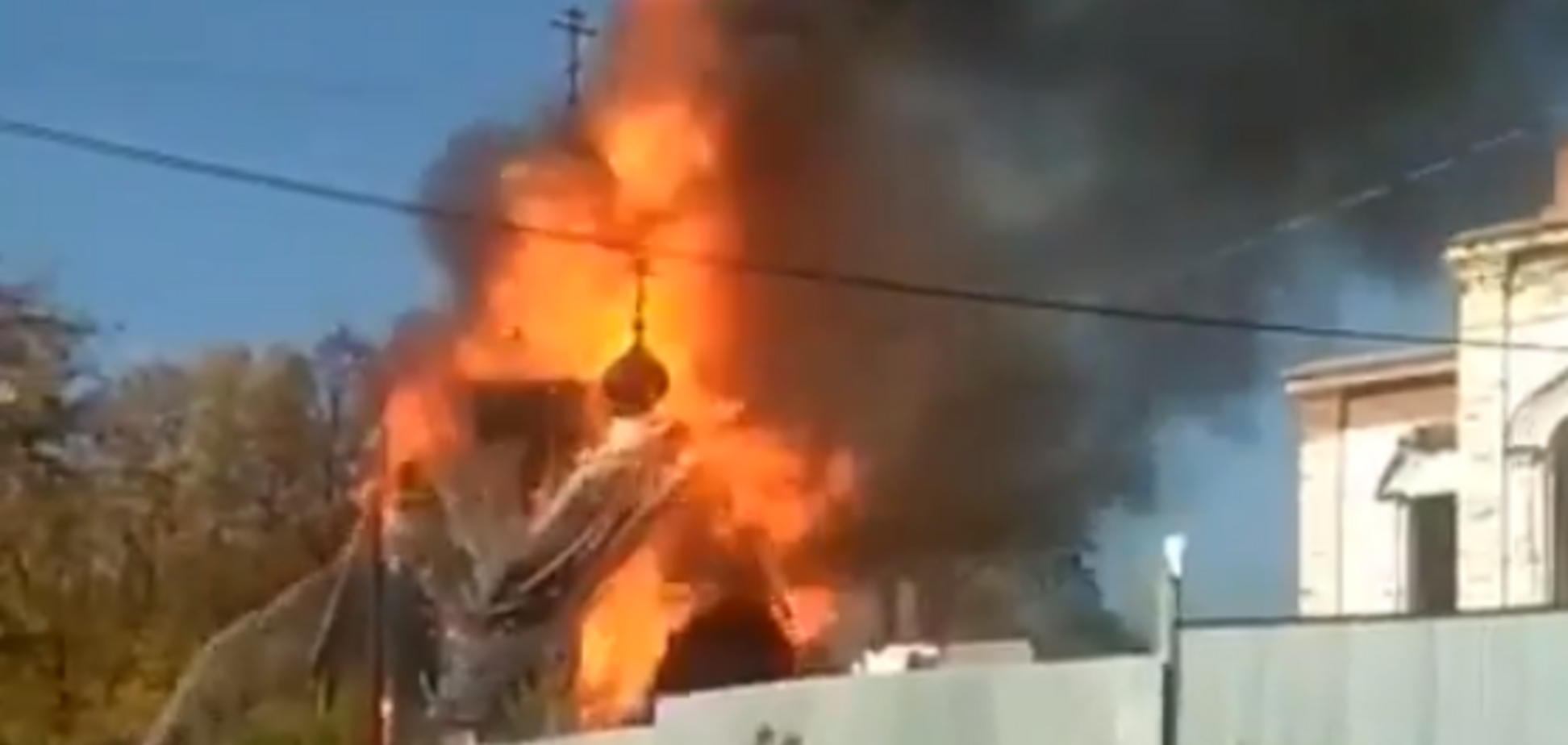 В Свердловской области России сгорел храм