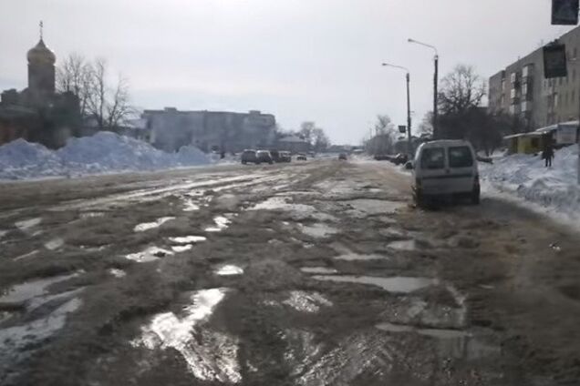 Состояние дорог в Чернобае