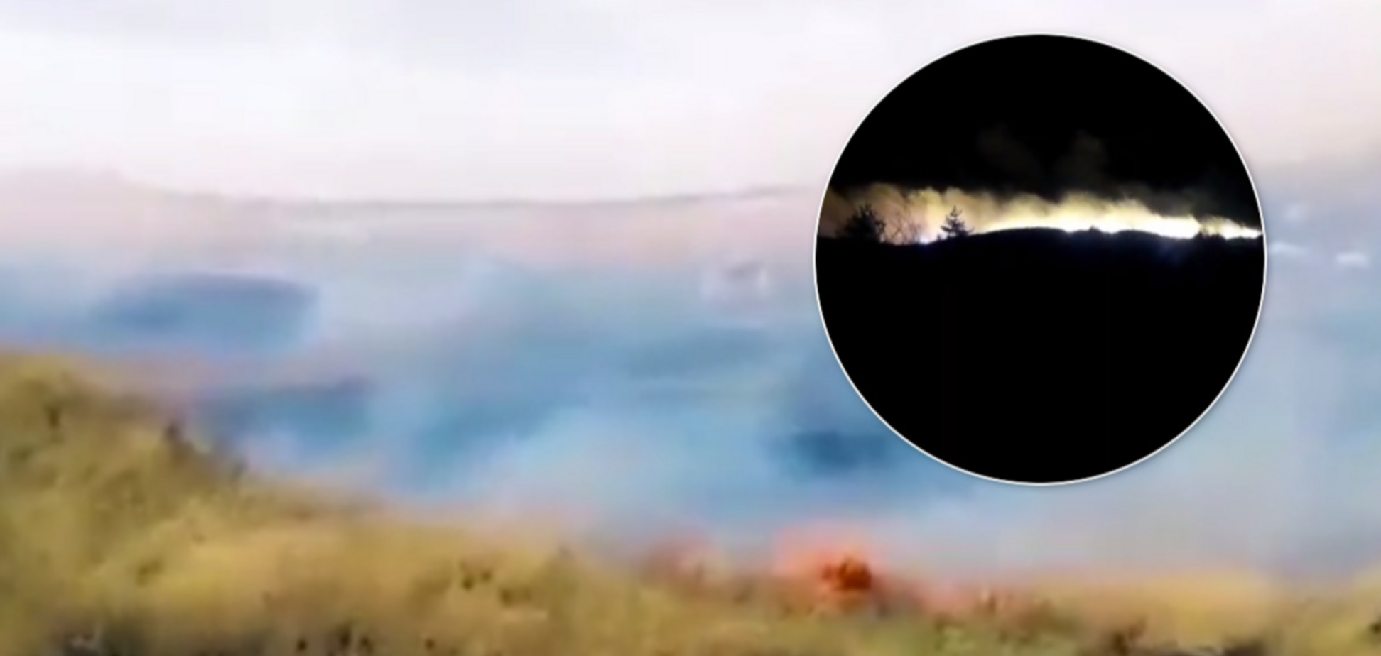 У Криму загорілися десятки гектарів сухостою