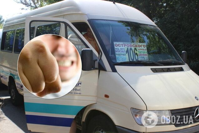 В Днепре маршрутчик угрожал пассажиру 'лупануть' его. Видео
