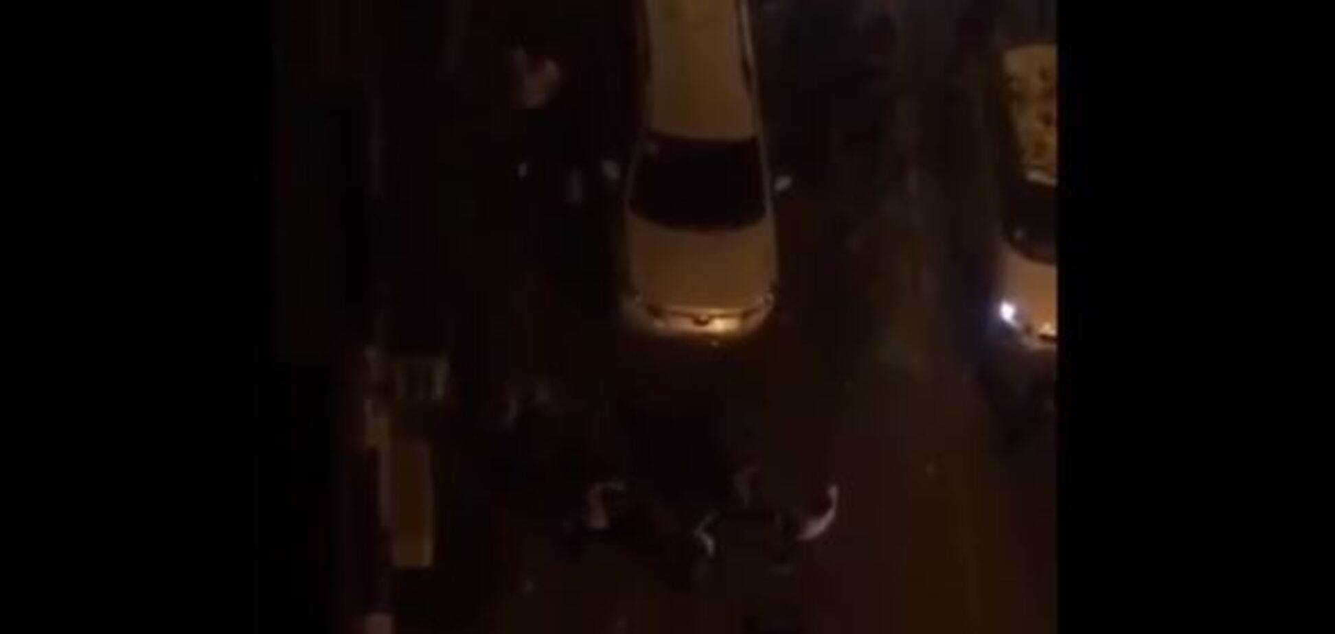 В Киеве произошла массовая драка со стрельбой. Видео инцидента