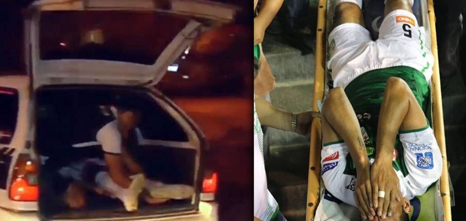 Футболиста с жуткой травмой увезли со стадиона в багажнике такси