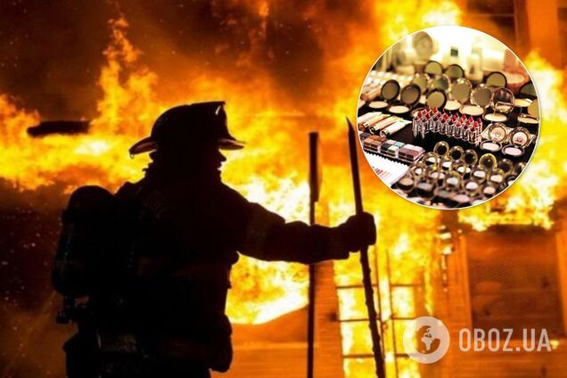 В Киеве подожгли магазин с косметикой