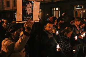 Активисты вышли на протест под ОП из-за убийства Гандзюк